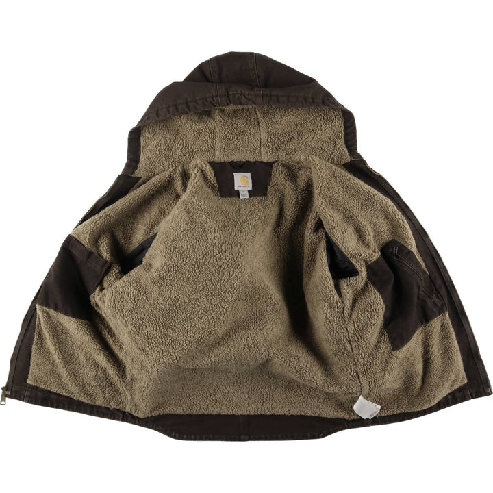 Carhartt Sierra Jacket Duck Full Zip Hoodie Men's M cotton brown type Vintage Second Hand