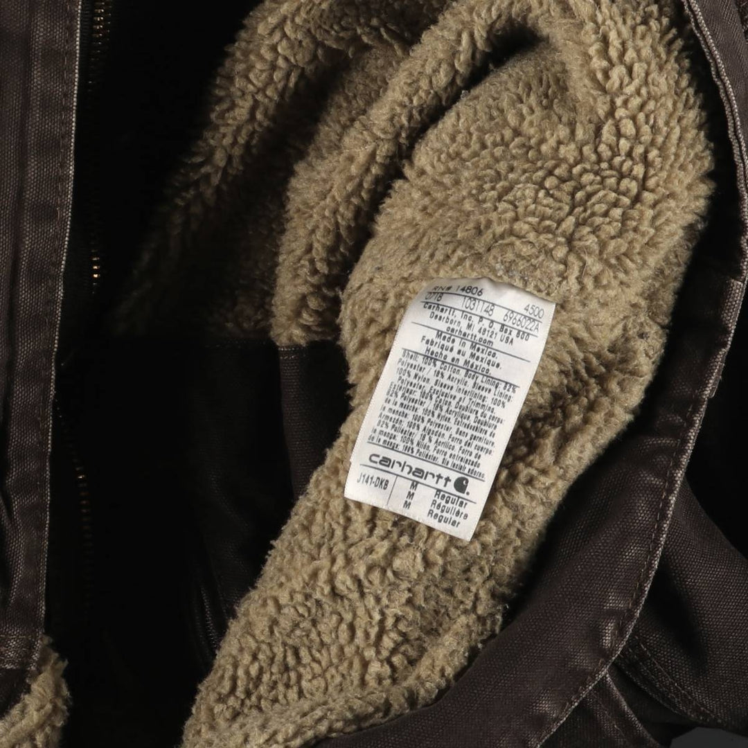 Carhartt Sierra Jacket Duck Full Zip Hoodie Men's M cotton brown type Vintage Second Hand