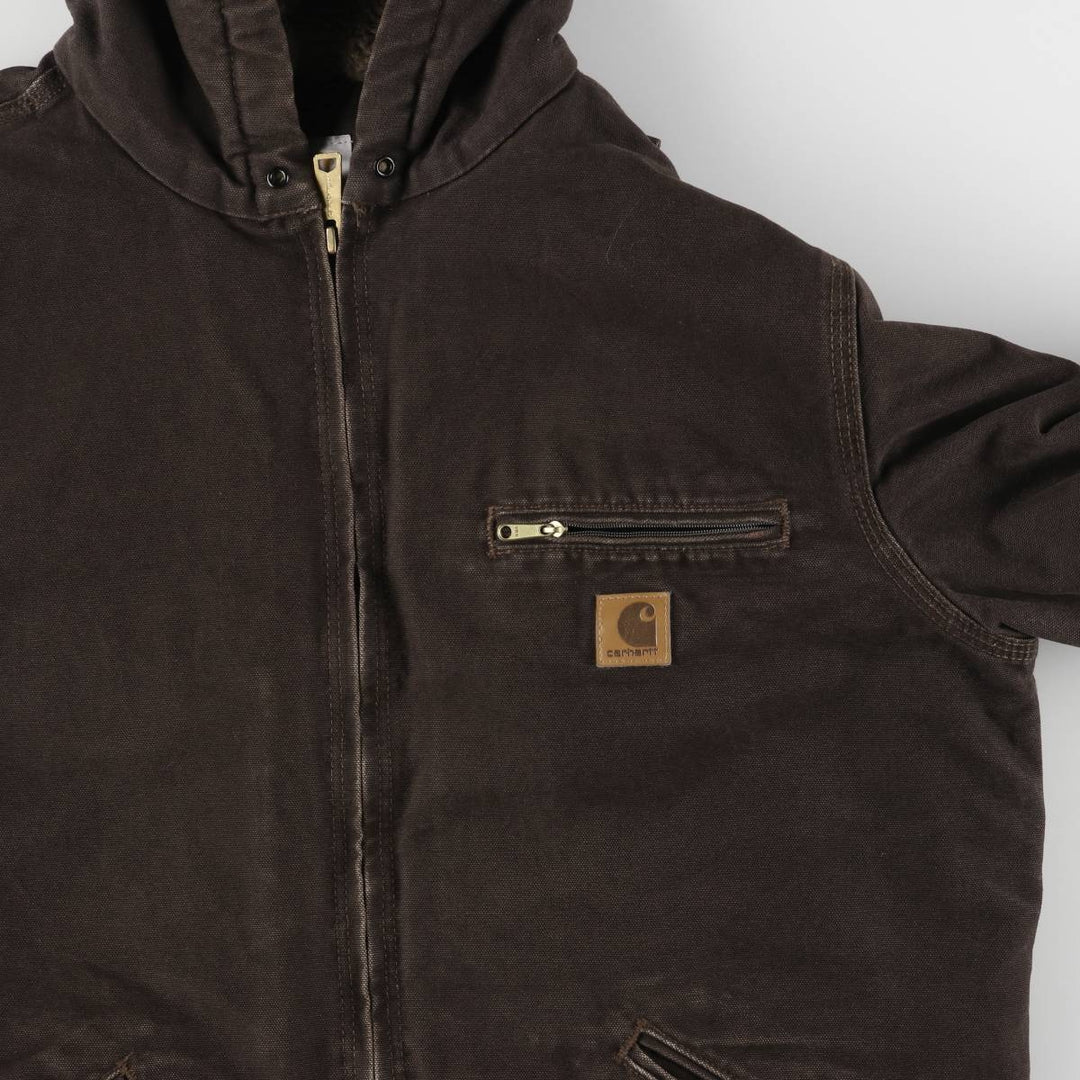 Carhartt Sierra Jacket Duck Full Zip Hoodie Men's M cotton brown type Vintage Second Hand