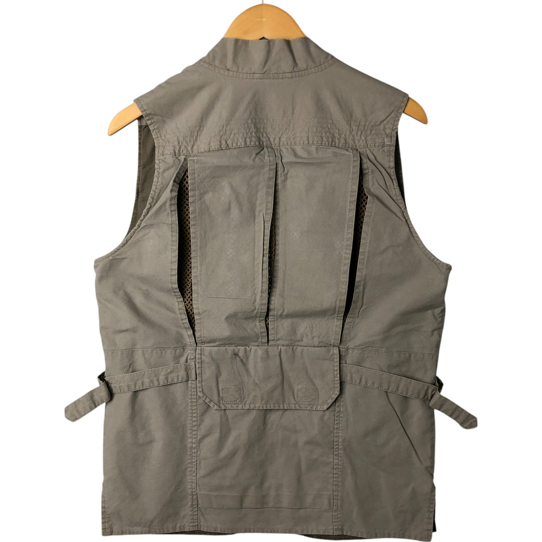 90s-00'S Cabelas SAFARI fishing vest, men's size S, vintage cotton Beige type Vintage Second Hand