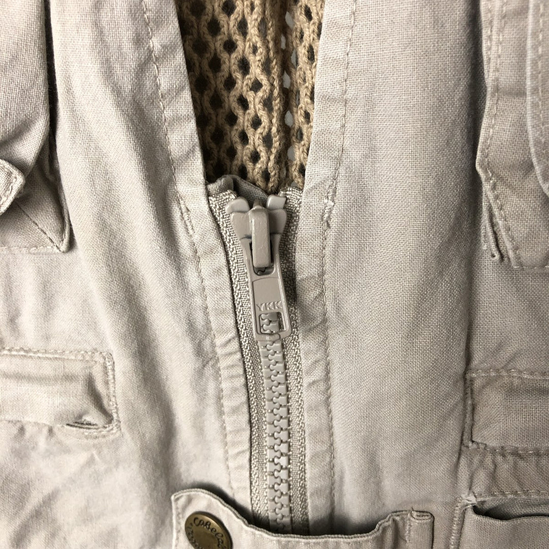 90s-00'S Cabelas SAFARI fishing vest, men's size S, vintage cotton Beige type Vintage Second Hand