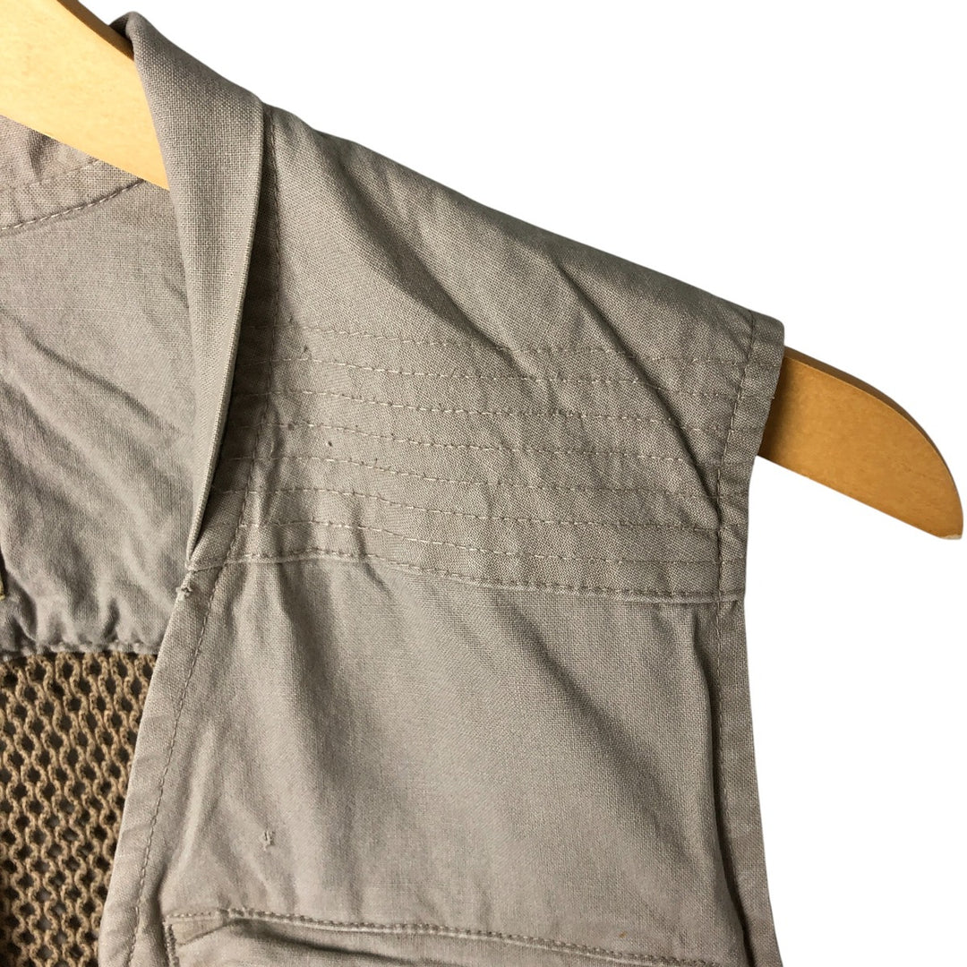 90s-00'S Cabelas SAFARI fishing vest, men's size S, vintage cotton Beige type Vintage Second Hand