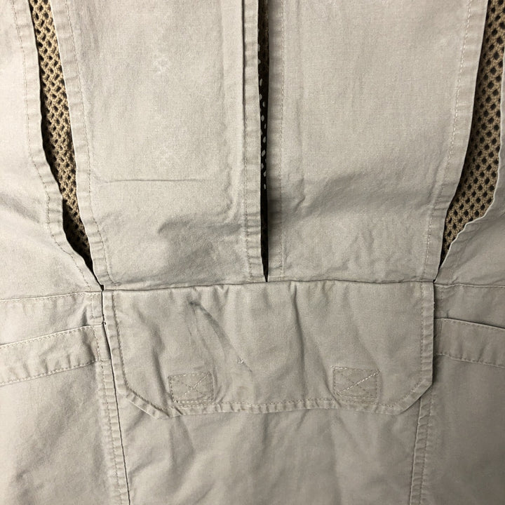 90s-00'S Cabelas SAFARI fishing vest, men's size S, vintage cotton Beige type Vintage Second Hand