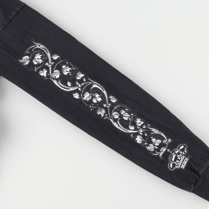 Delta BLACK LABEL SOCIETY Black Label Society Skull Pattern Long Sleeve T-Shirt Band T-Shirt Men's L Size cotton black type Vintage Second Hand