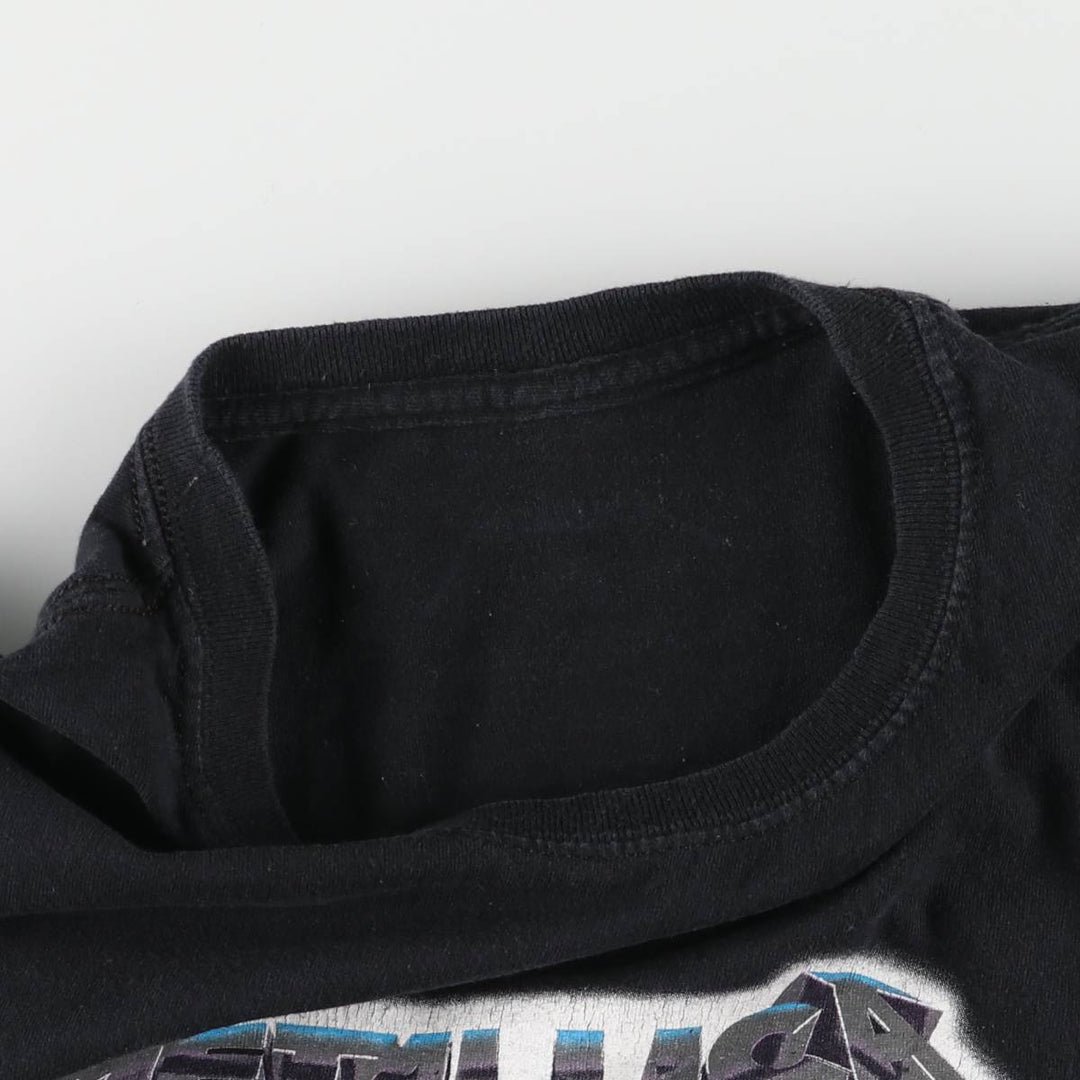 METALLICA RIDE THE LIGHTNING Band T-shirt, Men's L size unclear black type Vintage Second Hand