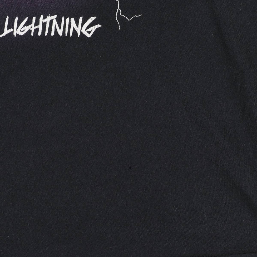METALLICA RIDE THE LIGHTNING Band T-shirt, Men's L size unclear black type Vintage Second Hand