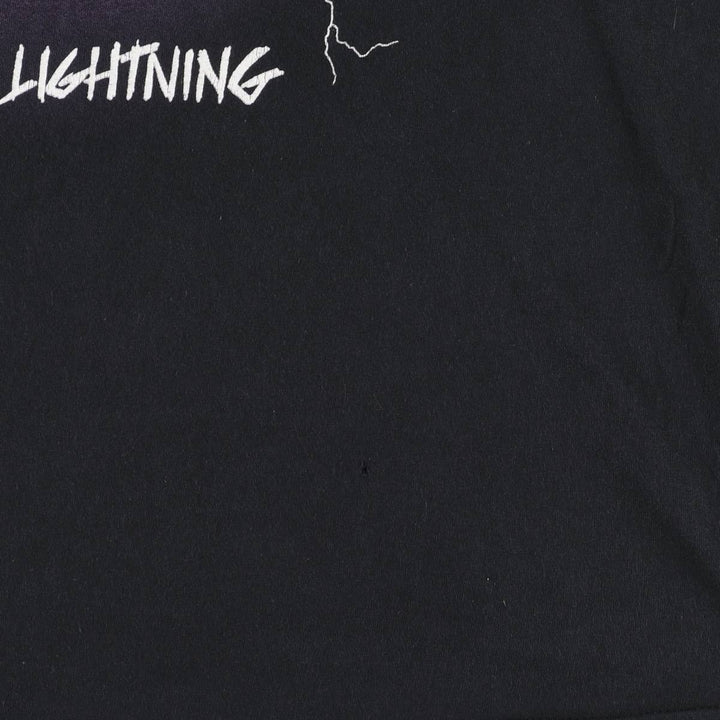 METALLICA RIDE THE LIGHTNING Band T-shirt, Men's L size unclear black type Vintage Second Hand