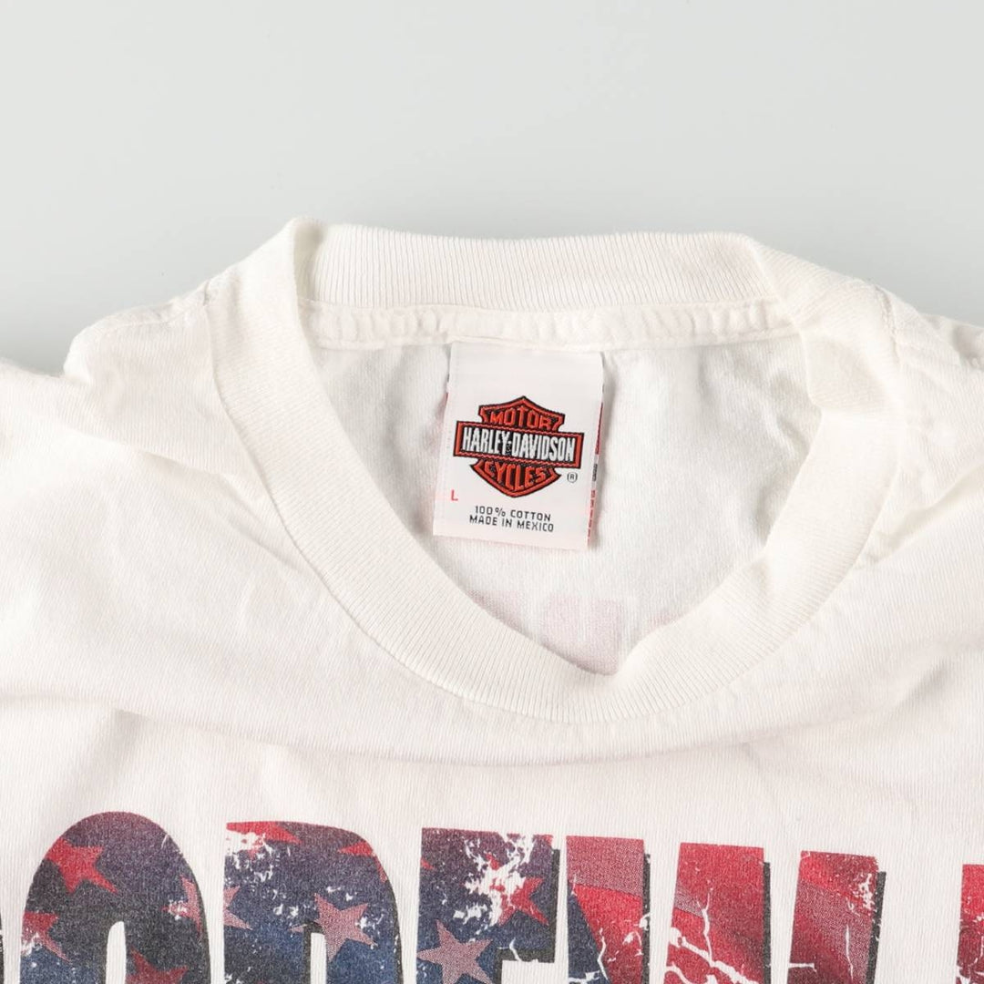 00'S Harley-Davidson Long Sleeve T-Shirt, Men's Size L cotton white type Vintage Second Hand