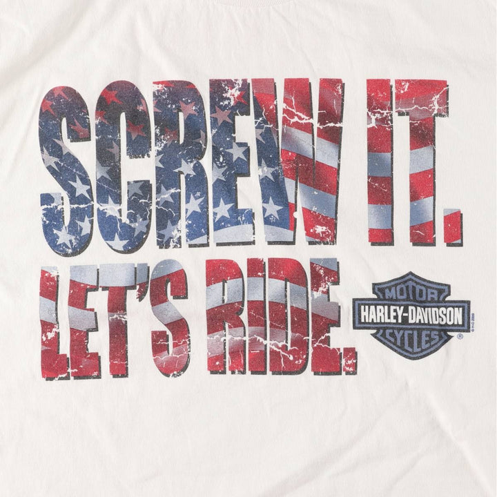 00'S Harley-Davidson Long Sleeve T-Shirt, Men's Size L cotton white type Vintage Second Hand