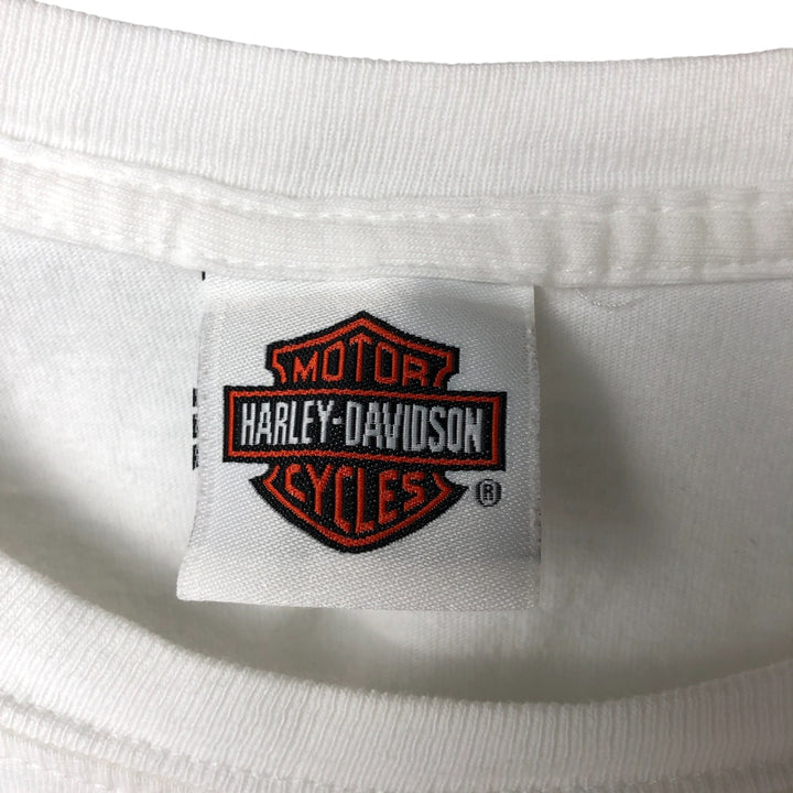 00'S Harley-Davidson Long Sleeve T-Shirt, Men's XL Size unclear white type Vintage Second Hand