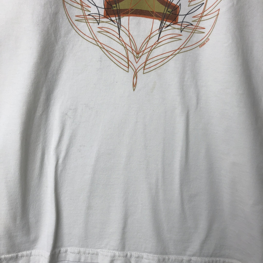 00'S Harley-Davidson Long Sleeve T-Shirt, Men's XL Size unclear white type Vintage Second Hand