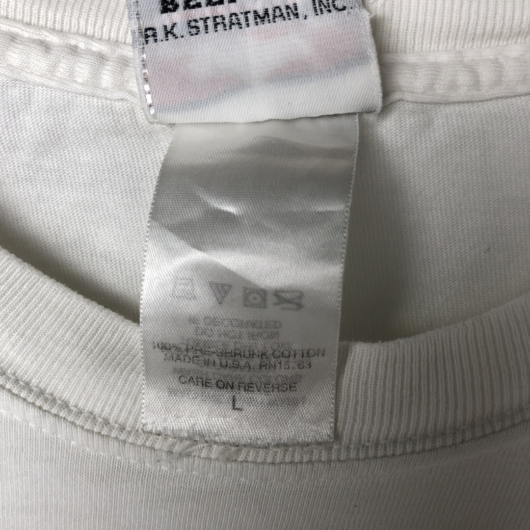 00'S Harley-Davidson Hanes Eagle Pattern Long T-shirt Made in USA Men's L size cotton white type Vintage Second Hand