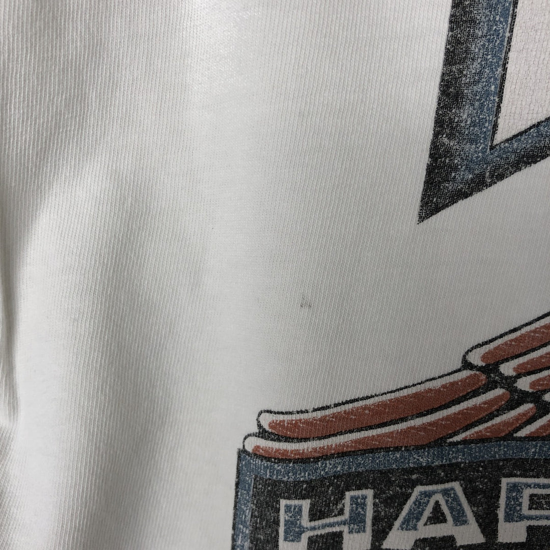 00'S Harley-Davidson Hanes Eagle Pattern Long T-shirt Made in USA Men's L size cotton white type Vintage Second Hand