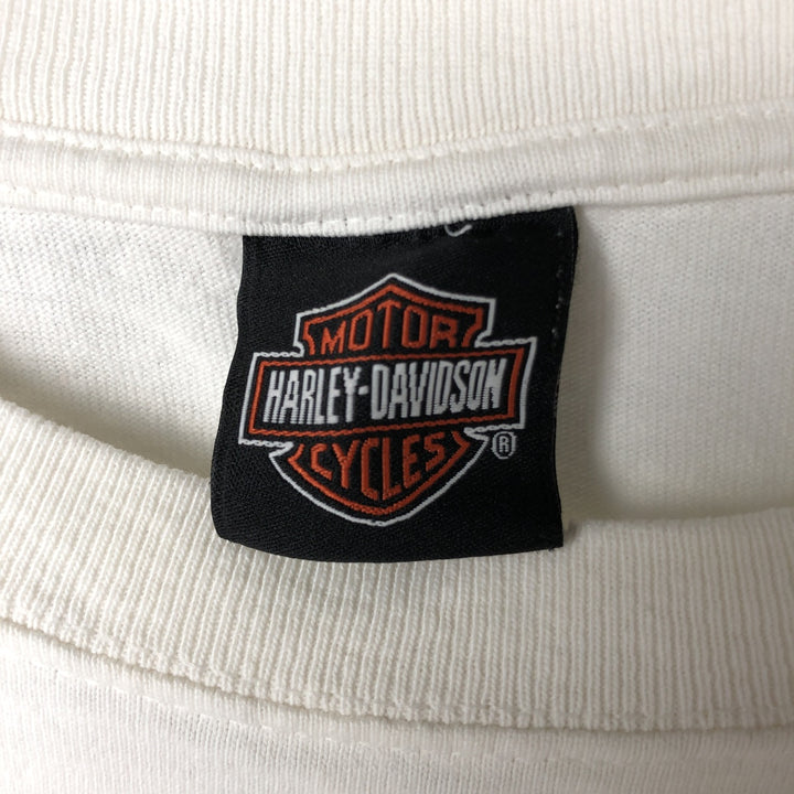 00'S Harley-Davidson Long Sleeve T-Shirt, Men's XXL cotton white type Vintage Second Hand