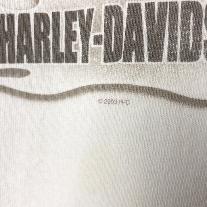 00'S Harley-Davidson Long Sleeve T-Shirt, Men's XXL cotton white type Vintage Second Hand