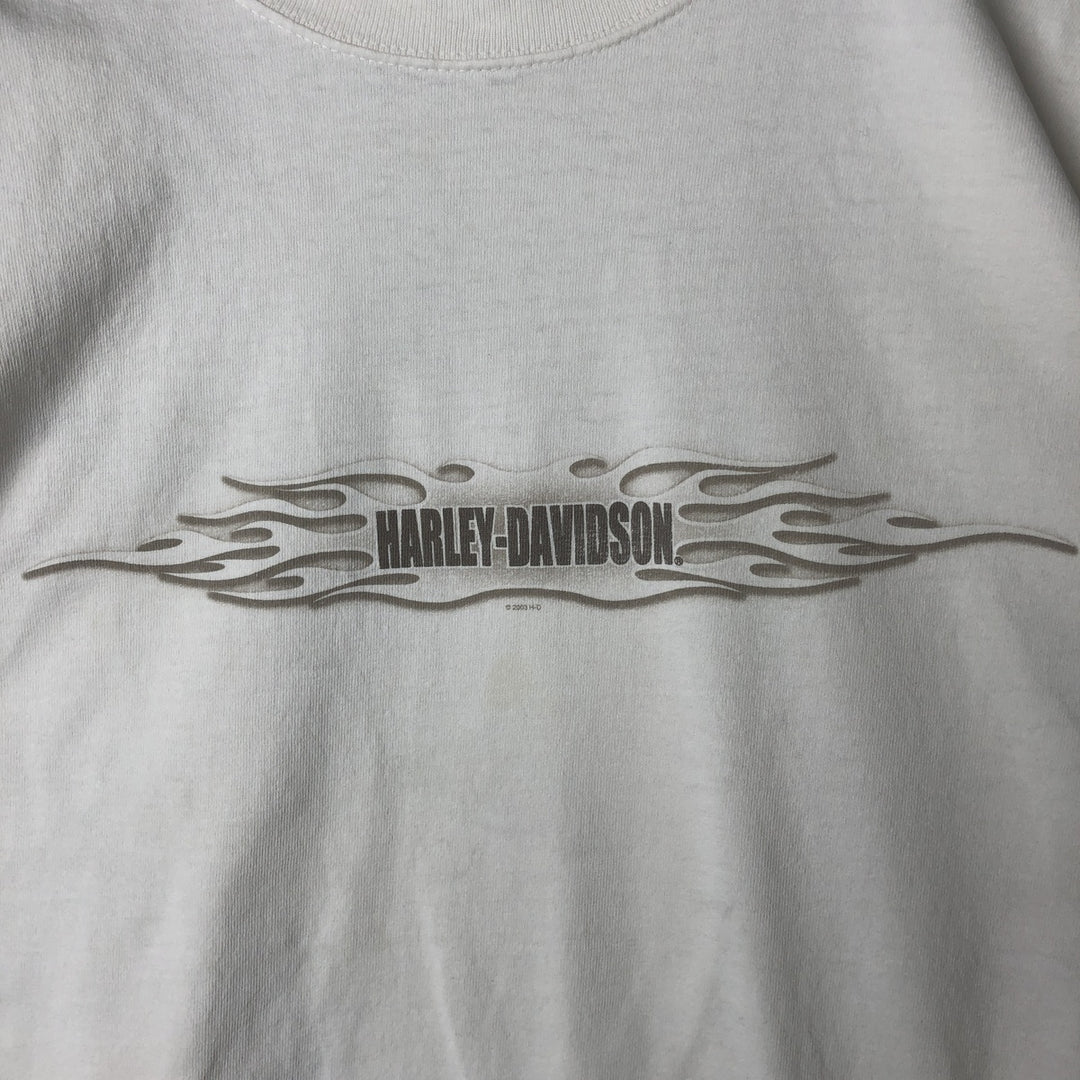 00'S Harley-Davidson Long Sleeve T-Shirt, Men's XXL cotton white type Vintage Second Hand