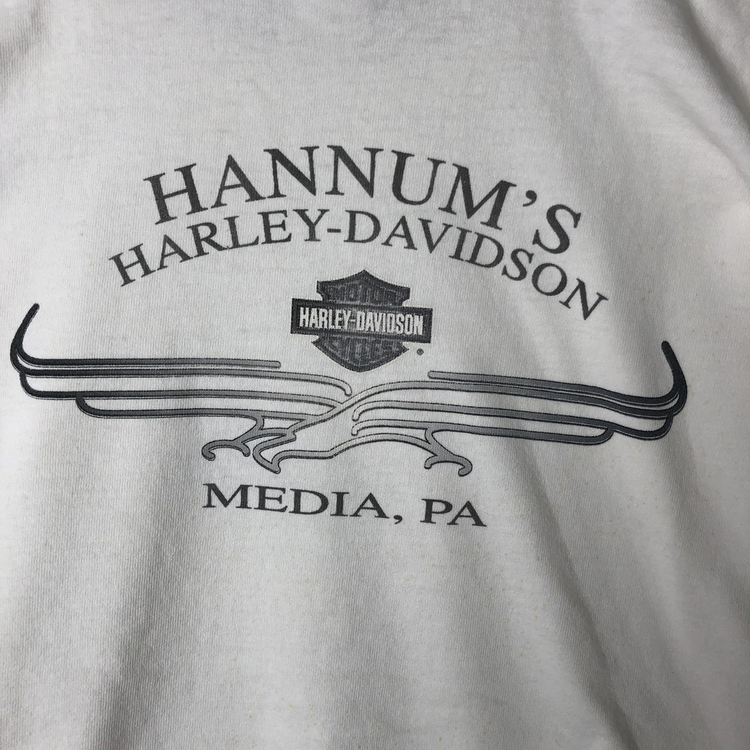 00'S Harley-Davidson Long Sleeve T-Shirt, Men's XXL cotton white type Vintage Second Hand