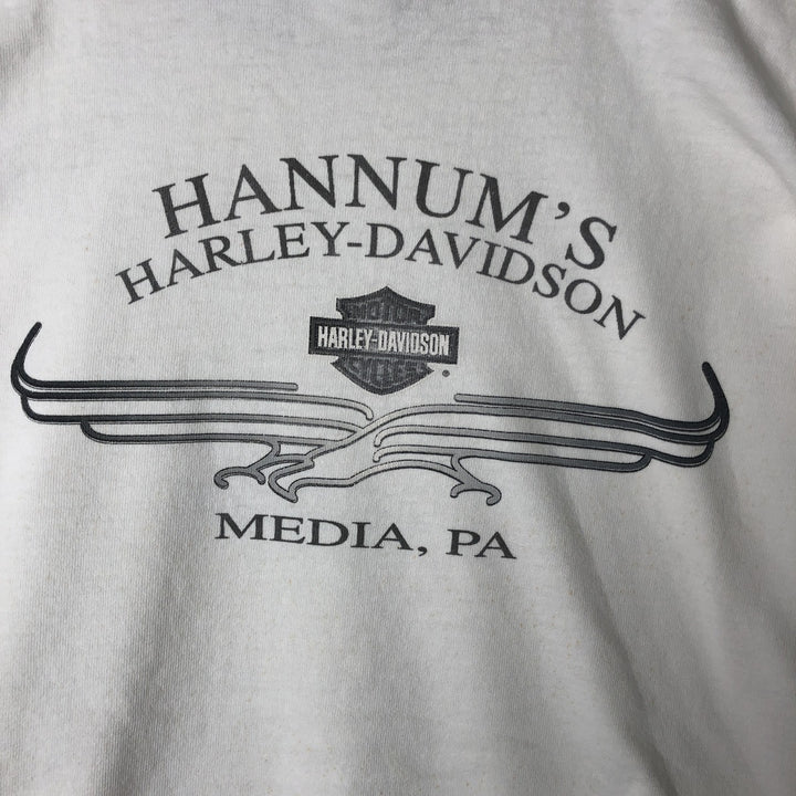 00'S Harley-Davidson Long Sleeve T-Shirt, Men's XXL cotton white type Vintage Second Hand