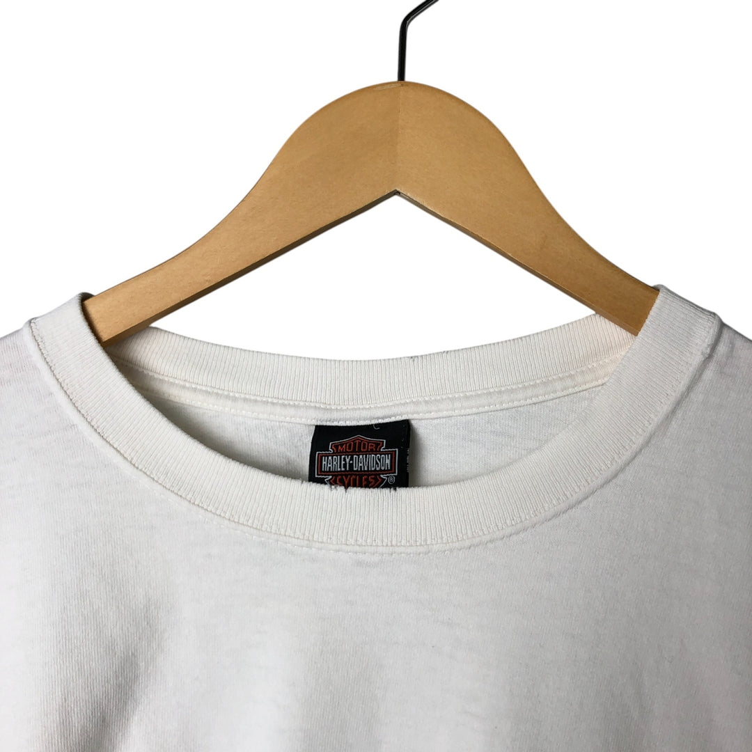 00'S Harley-Davidson Long Sleeve T-Shirt, Men's XXL cotton white type Vintage Second Hand