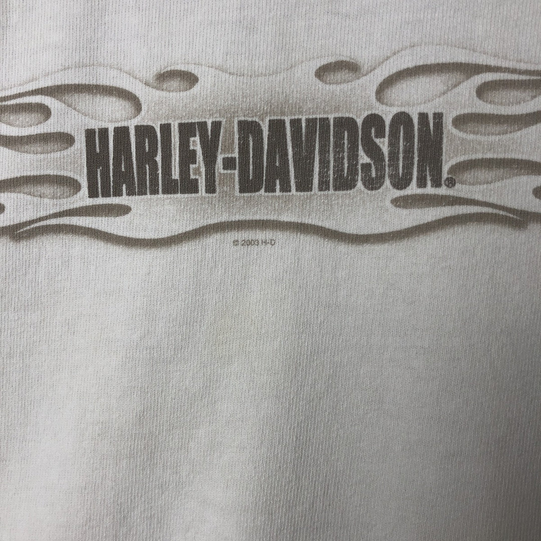 00'S Harley-Davidson Long Sleeve T-Shirt, Men's XXL cotton white type Vintage Second Hand