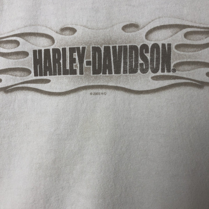 00'S Harley-Davidson Long Sleeve T-Shirt, Men's XXL cotton white type Vintage Second Hand