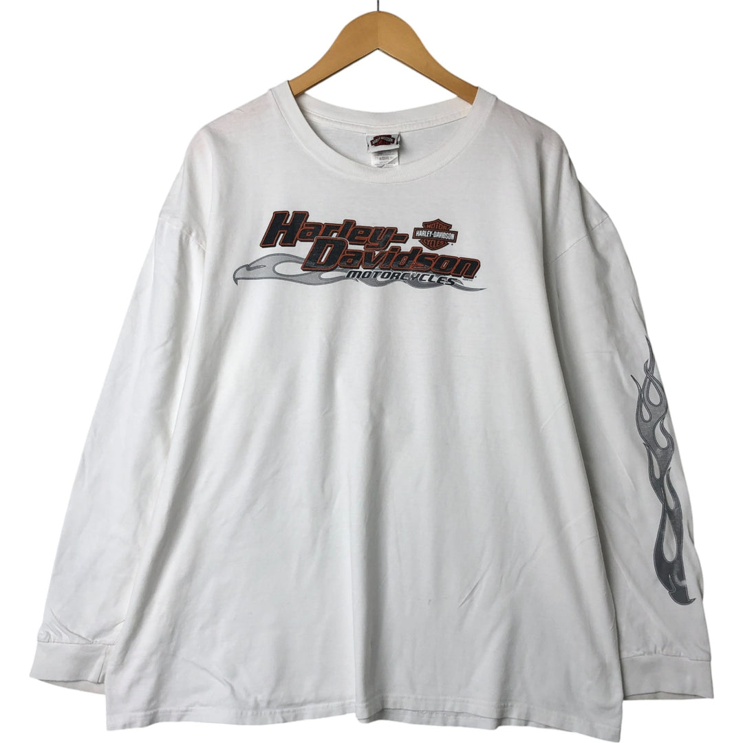 00'S Harley-Davidson Long Sleeve T-Shirt, Men's XXL cotton white type Vintage Second Hand