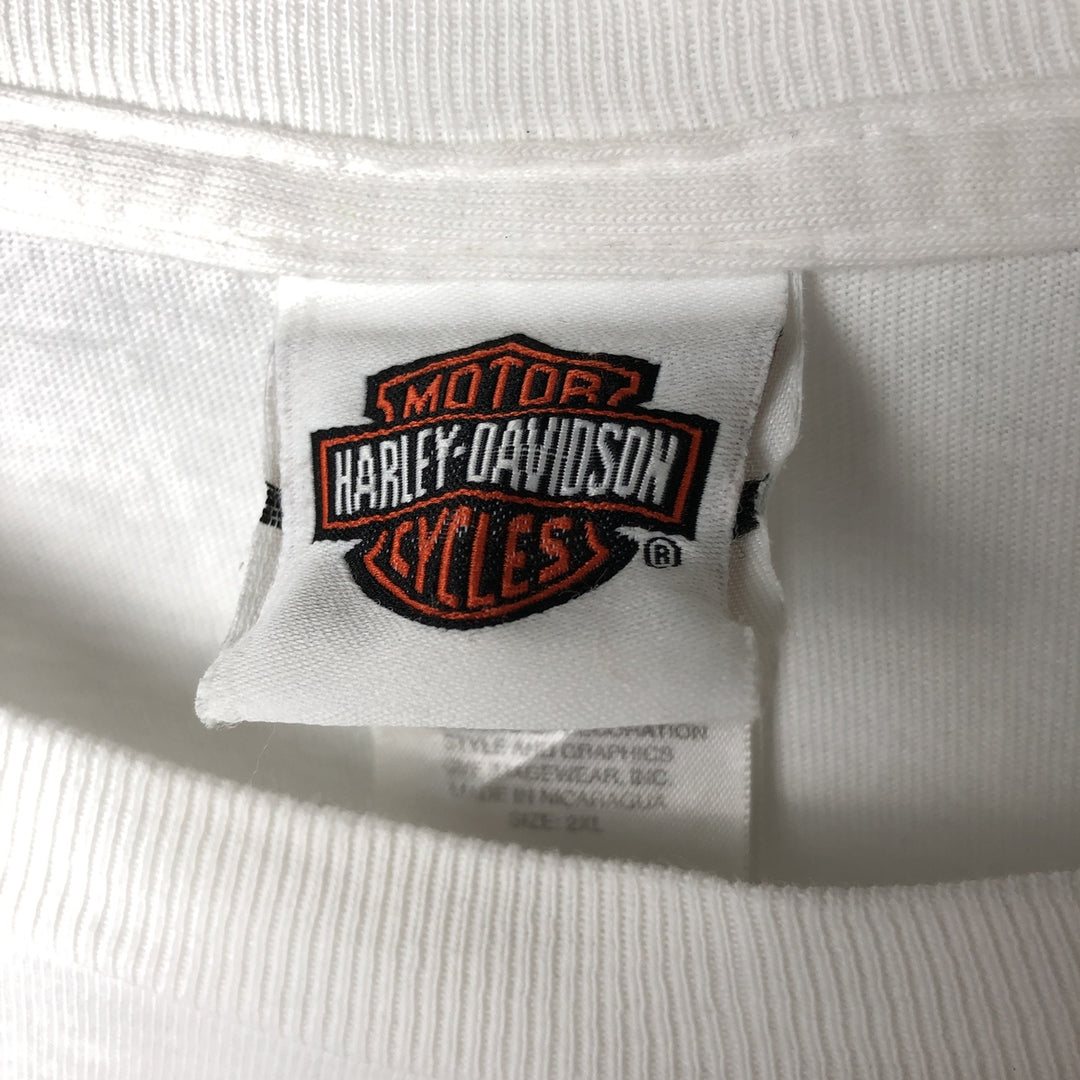 00'S Harley-Davidson Long Sleeve T-Shirt, Men's XXL cotton white type Vintage Second Hand