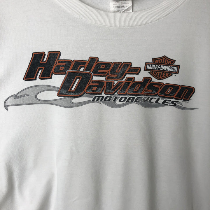 00'S Harley-Davidson Long Sleeve T-Shirt, Men's XXL cotton white type Vintage Second Hand