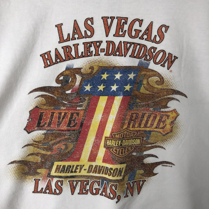 00'S Harley-Davidson Long Sleeve T-Shirt, Men's XXL cotton white type Vintage Second Hand