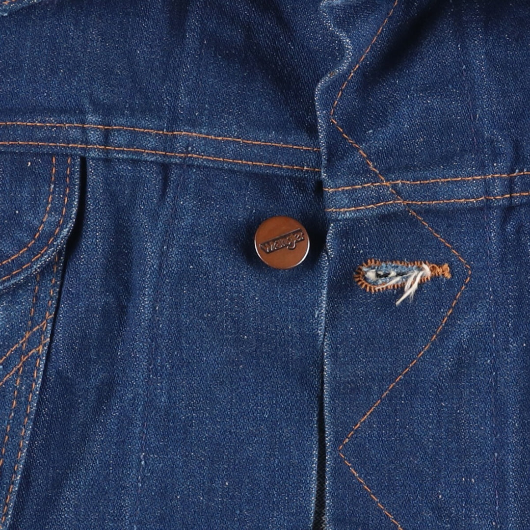 Vintage 70'S Wrangler denim jacket, size M for men unclear blue type Vintage Second Hand