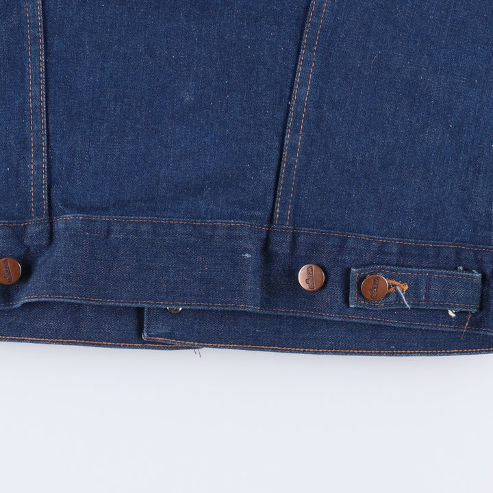 Vintage 70'S Wrangler denim jacket, size M for men unclear blue type Vintage Second Hand