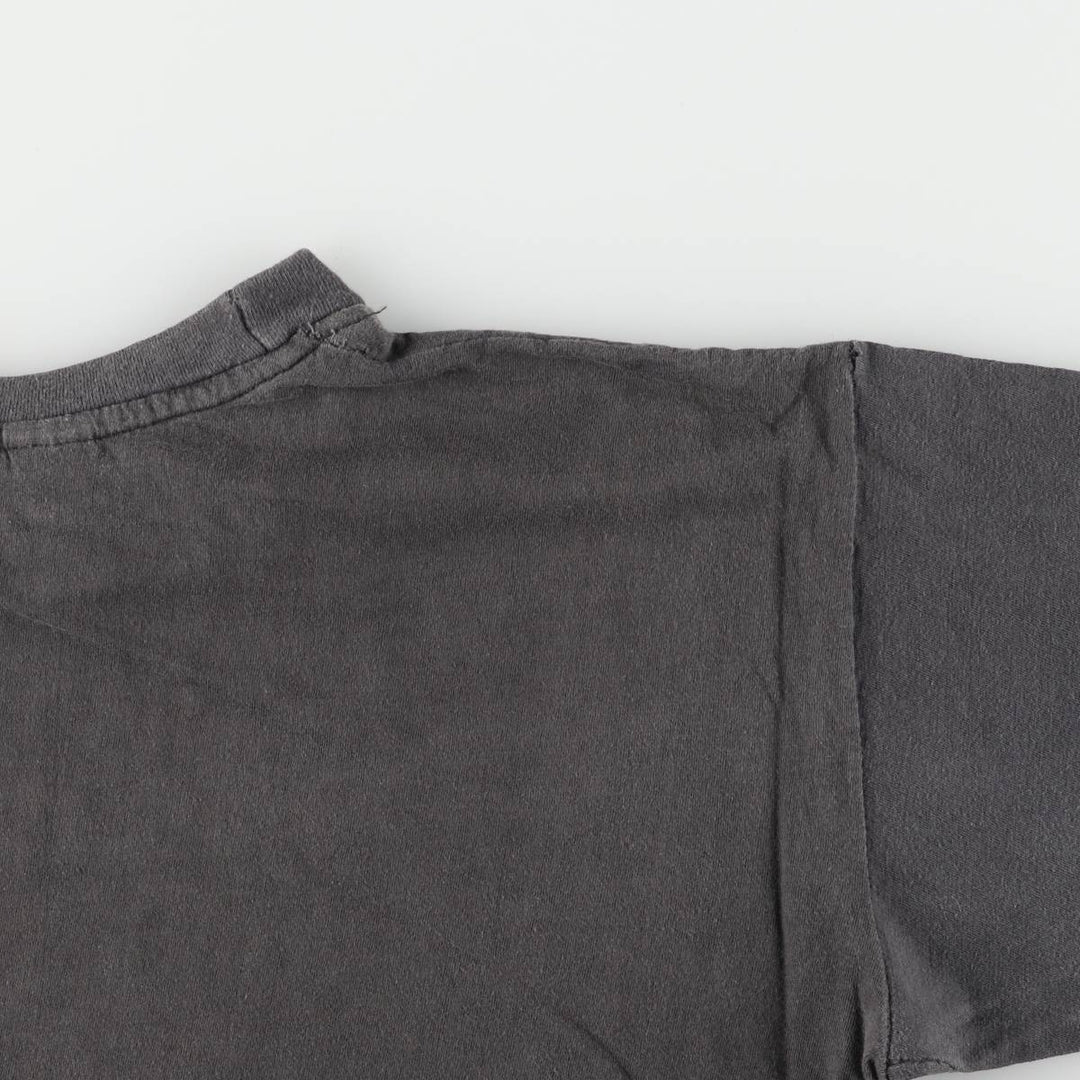 90'S Print Art T-shirt Men's L size cotton black type Vintage Second Hand