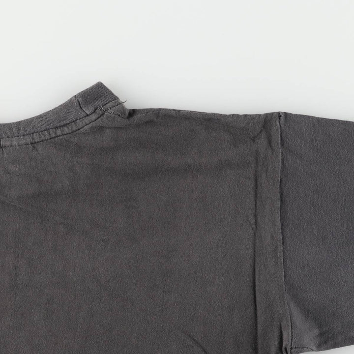 90'S Print Art T-shirt Men's L size cotton black type Vintage Second Hand