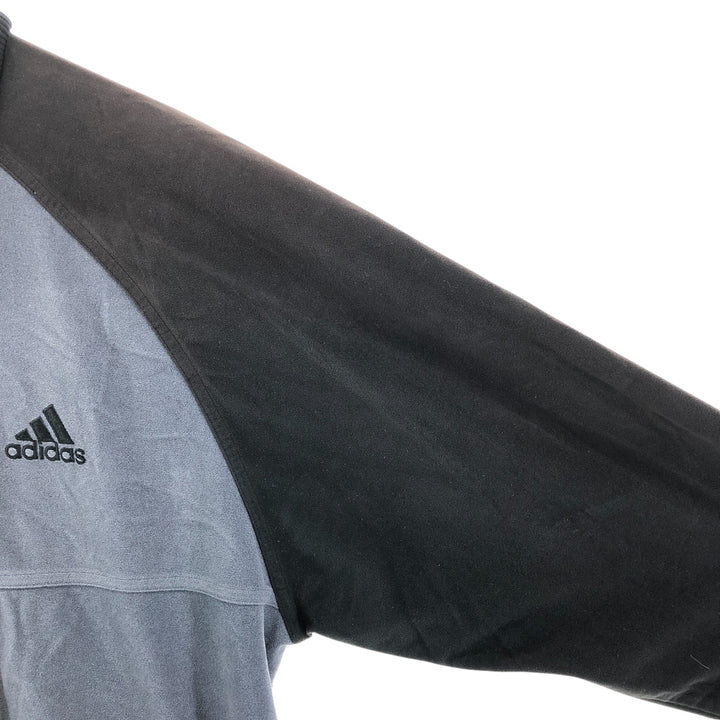 90'S Adidas Back Logo Velour Jersey Track Jacket Men's Size L Vintage polyester gray type Vintage Second Hand