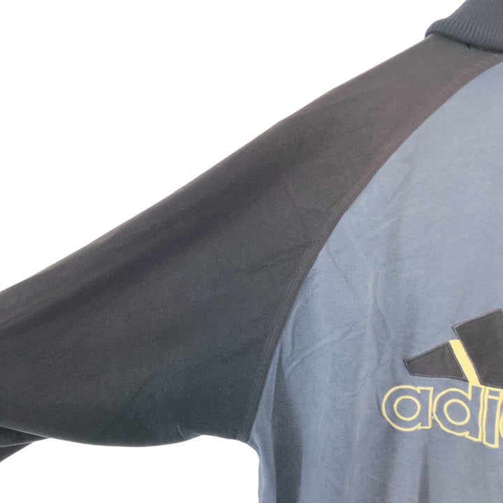 90'S Adidas Back Logo Velour Jersey Track Jacket Men's Size L Vintage polyester gray type Vintage Second Hand