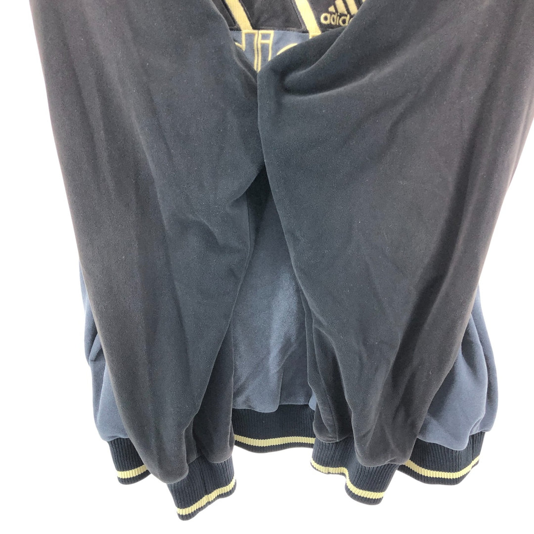 90'S Adidas Back Logo Velour Jersey Track Jacket Men's Size L Vintage polyester gray type Vintage Second Hand
