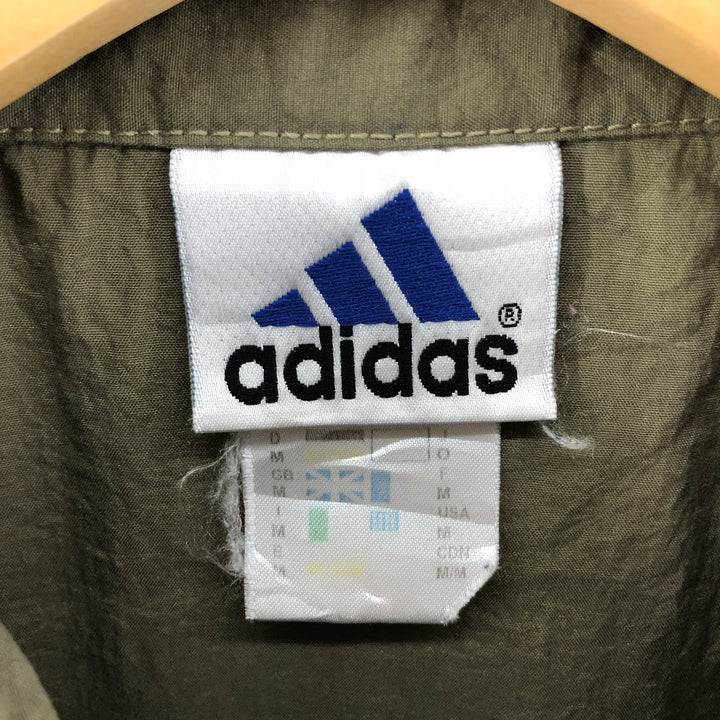 00'S Adidas ADVENTURE collared nylon jacket, men's size M Nylon Khaki type Vintage Second Hand
