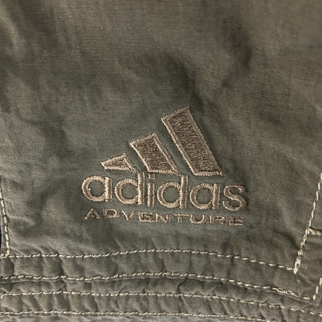 00'S Adidas ADVENTURE collared nylon jacket, men's size M Nylon Khaki type Vintage Second Hand