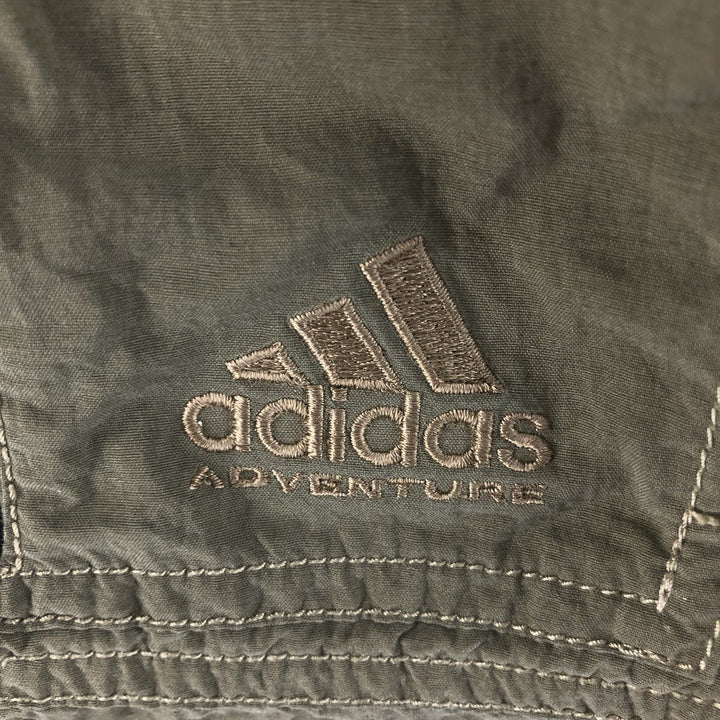 00'S Adidas ADVENTURE collared nylon jacket, men's size M Nylon Khaki type Vintage Second Hand