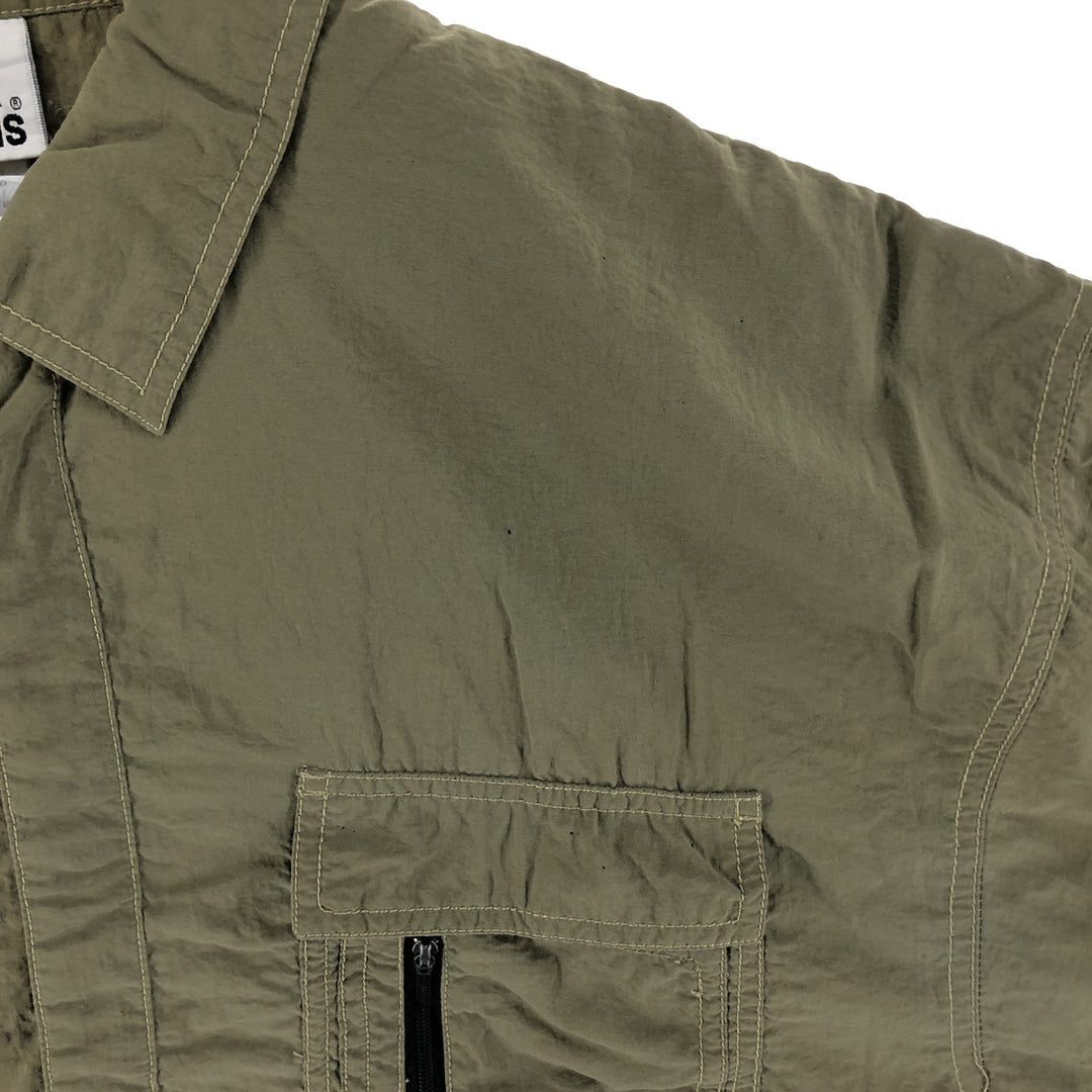 00'S Adidas ADVENTURE collared nylon jacket, men's size M Nylon Khaki type Vintage Second Hand