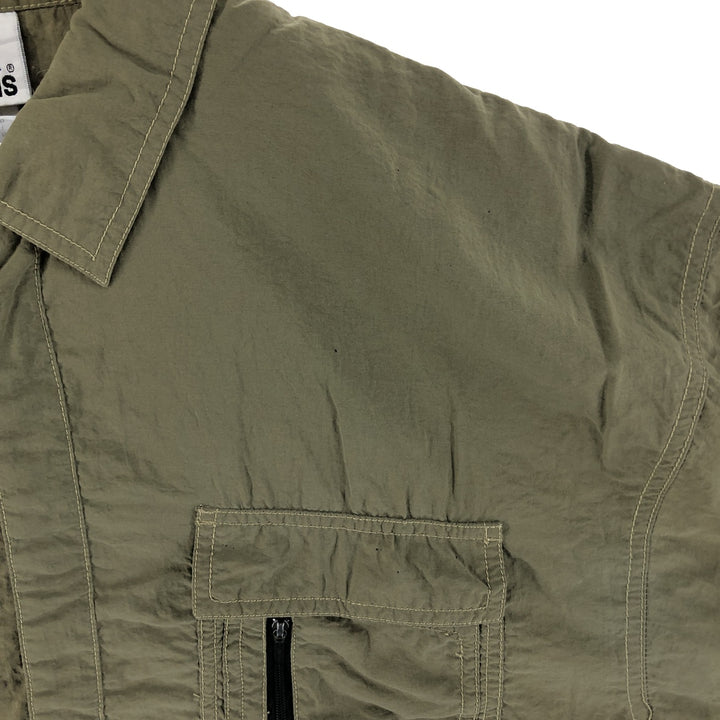 00'S Adidas ADVENTURE collared nylon jacket, men's size M Nylon Khaki type Vintage Second Hand