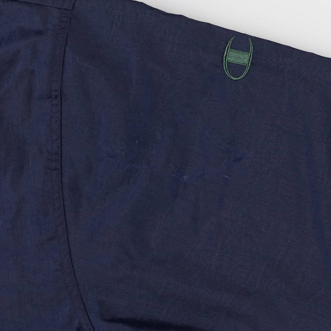 90'S Champion V-neck nylon pullover, men's size L, vintage Nylon navy blue type Vintage Second Hand