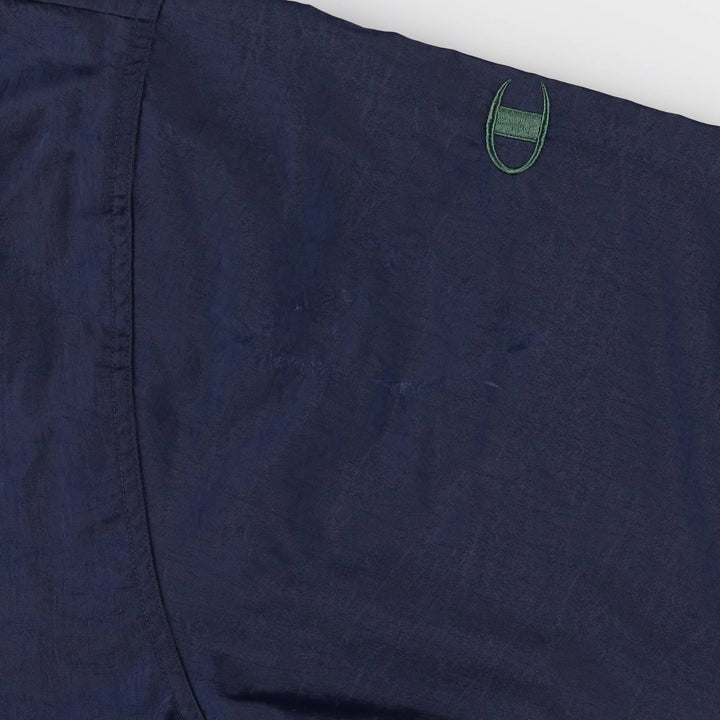 90'S Champion V-neck nylon pullover, men's size L, vintage Nylon navy blue type Vintage Second Hand