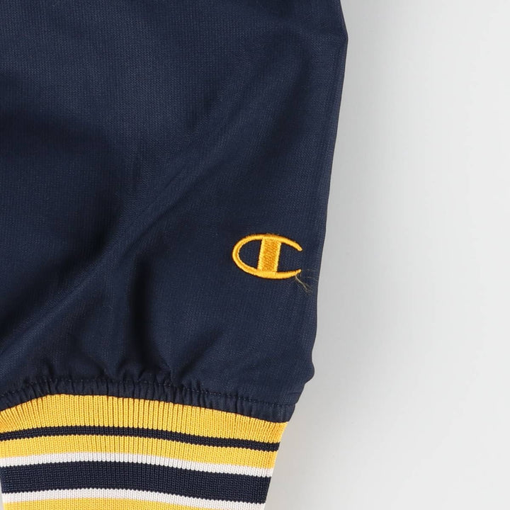 90'S Champion USNAVY V-neck warm-up pullover, men's XL equivalent, vintage polyester navy blue type Vintage Second Hand
