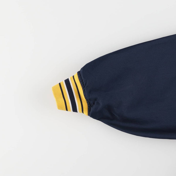 90'S Champion USNAVY V-neck warm-up pullover, men's XL equivalent, vintage polyester navy blue type Vintage Second Hand