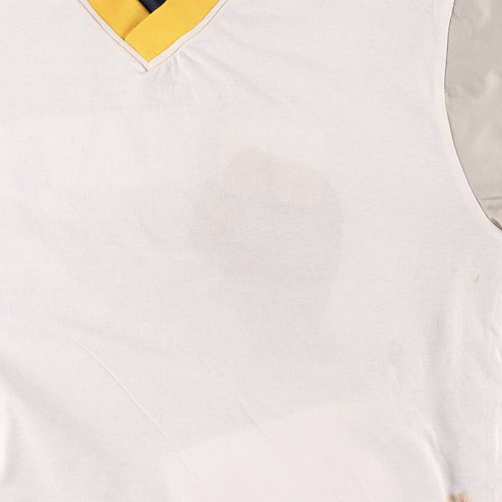 90'S Champion USNAVY V-neck warm-up pullover, men's XL equivalent, vintage polyester navy blue type Vintage Second Hand