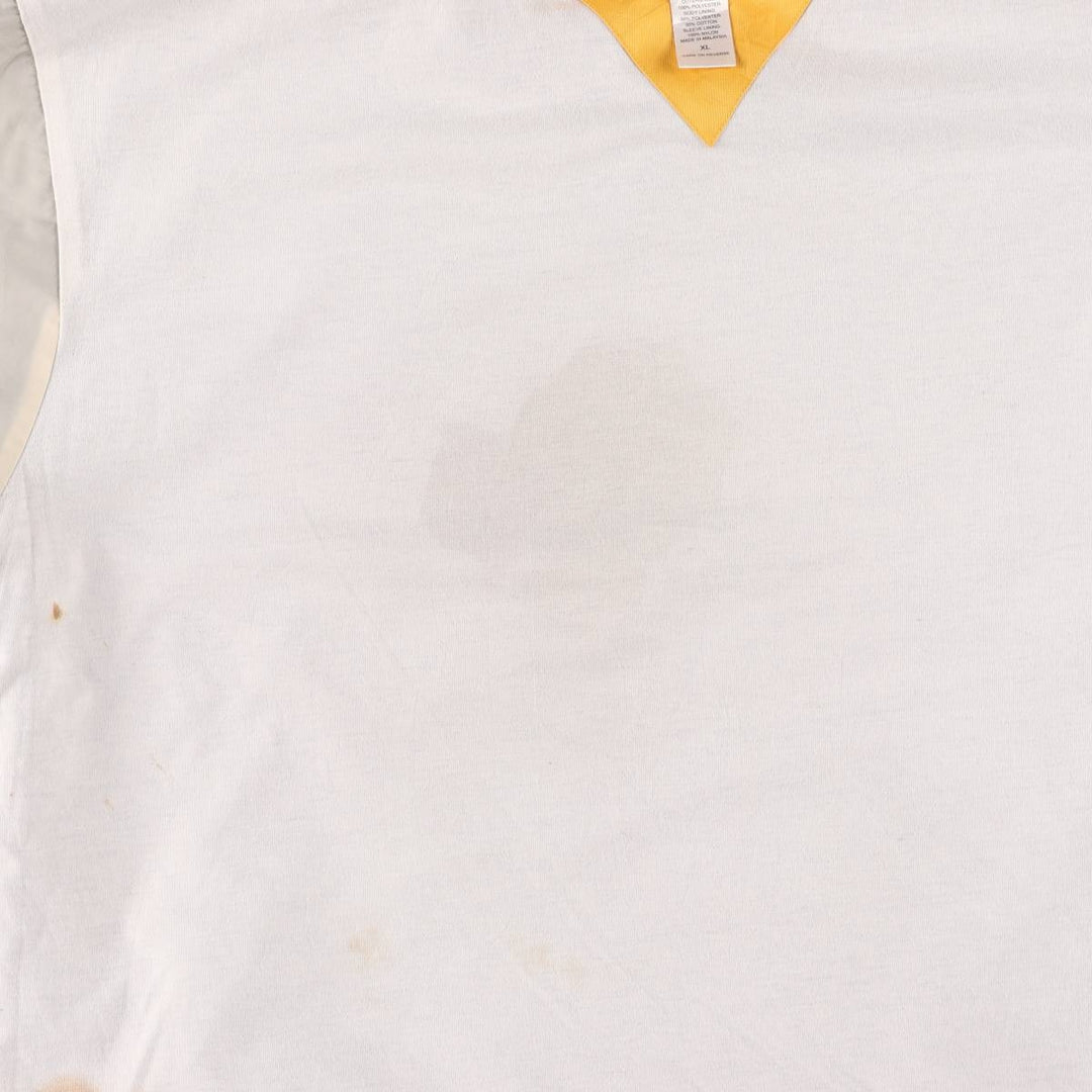 90'S Champion USNAVY V-neck warm-up pullover, men's XL equivalent, vintage polyester navy blue type Vintage Second Hand