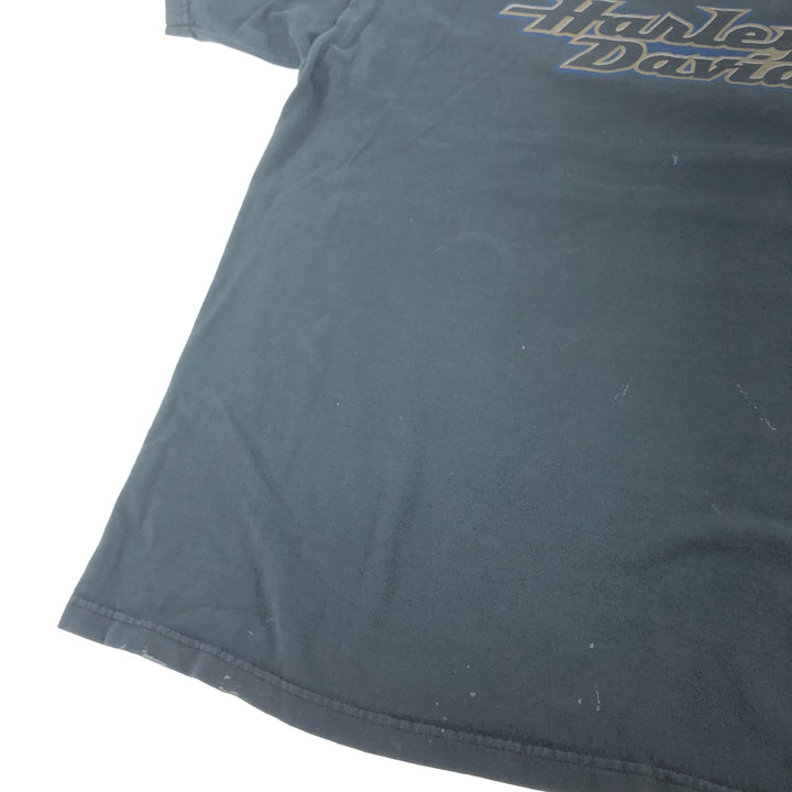 00'S Harley-Davidson Motorcycle Bike T-shirt Made in USA Men's XL cotton black type Vintage Second Hand