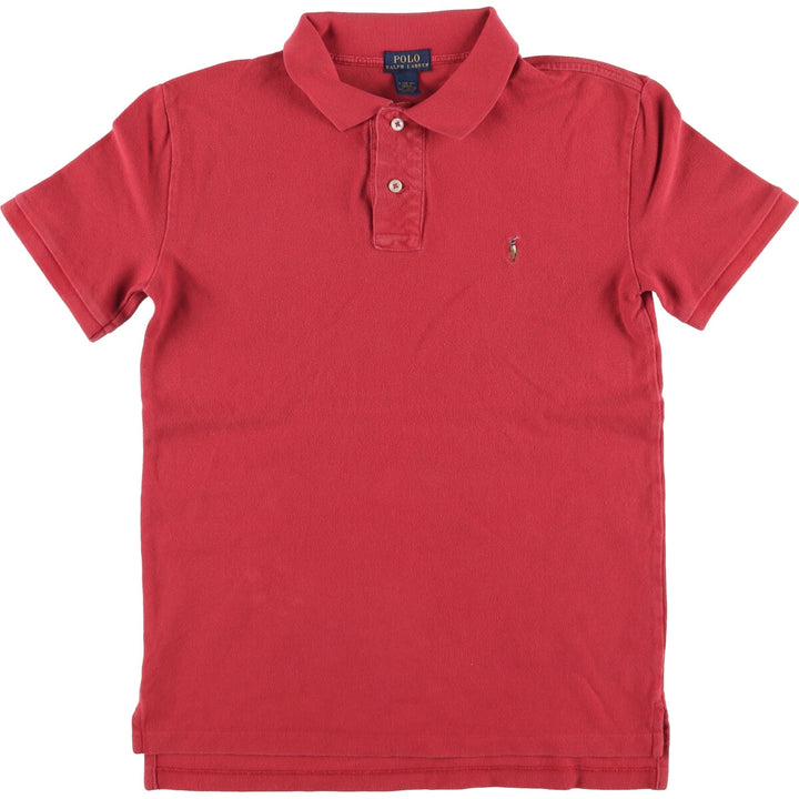 Ralph Lauren POLO RALPH LAUREN Short Sleeve Polo Shirt Women's Size L cotton red type Vintage Second Hand