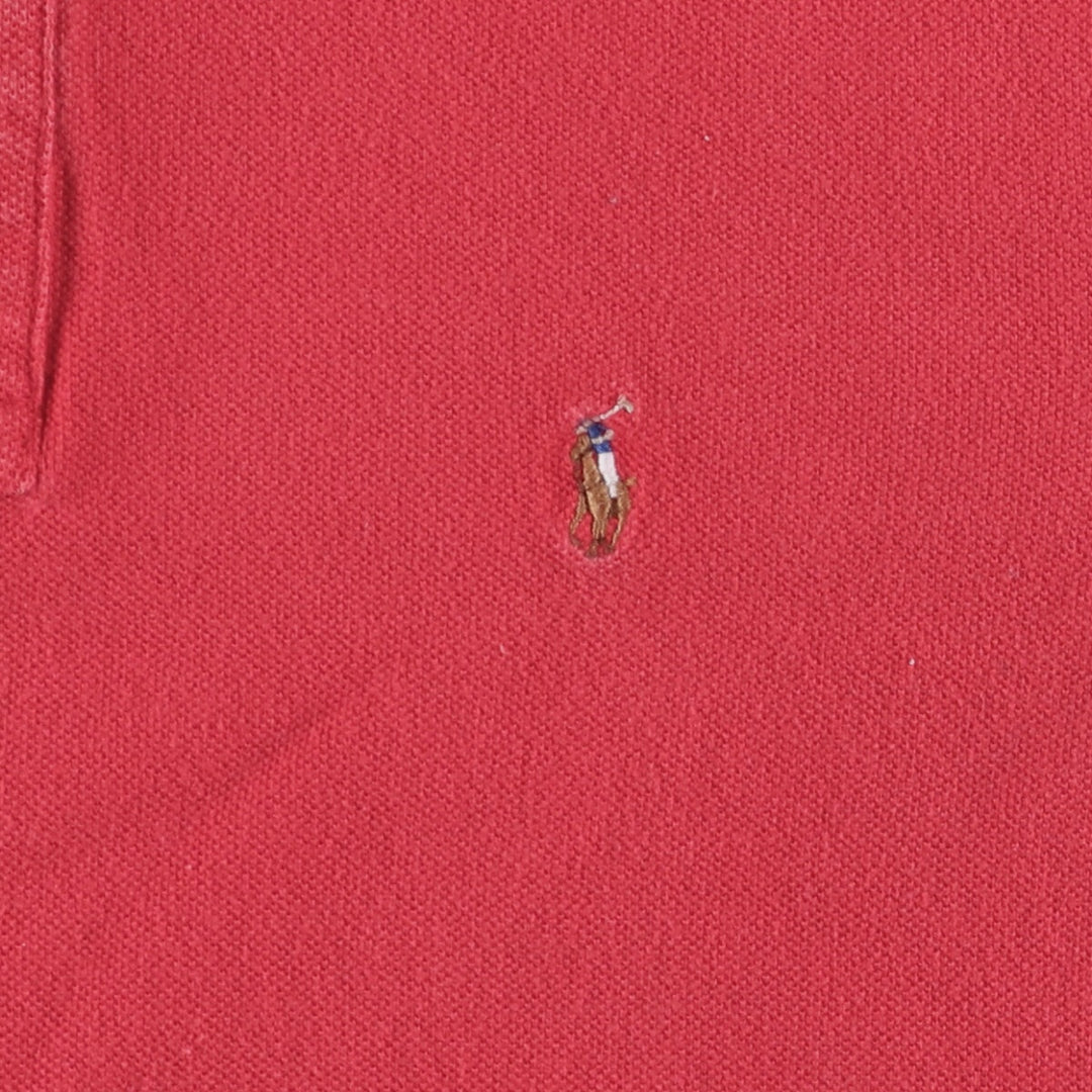 Ralph Lauren POLO RALPH LAUREN Short Sleeve Polo Shirt Women's Size L cotton red type Vintage Second Hand